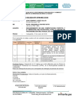 Computadora portátil y equipos para OPMI Municipalidad Campanilla