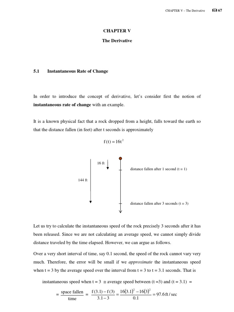 CHAPTER V - The Derivative | PDF