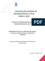 Presentación Del Reporte de Información de La PPSS para El 2020 (00000002)