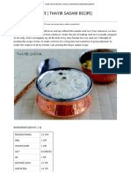 Curd Rice Recipe - Thayir Sadam Recipe - Bagalabath