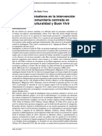 Principios Orientadores en La Intervencion Psicosocial y Comunitaria Centrada en Infancia, Interc y Buen Vivir