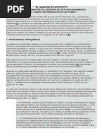 El Manifiesto Artístico