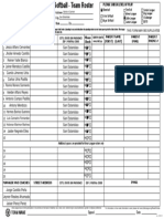 Roster Pequeña Liga Tigres de Arenal