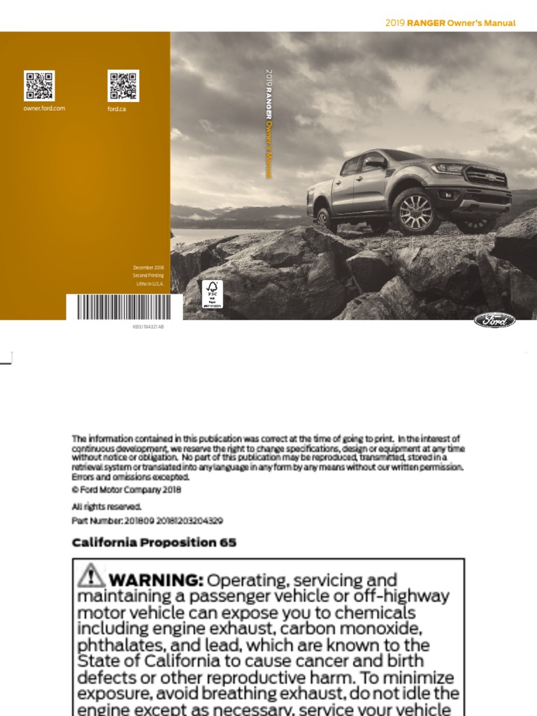 2007 FORD RANGER OWNERS MANUAL PDF visual data 2