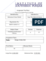 Design of Sadra Fall: Assignment Top Sheet