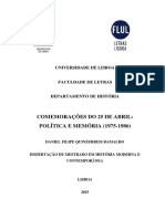 Comemorações Do 25 de Abril - Política e Memória (1975-1986) - Daniel Filipe Quinzerreis Ramalho