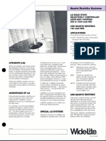 Wide-Lite Quartz Restrike Systems Bulletin 1987