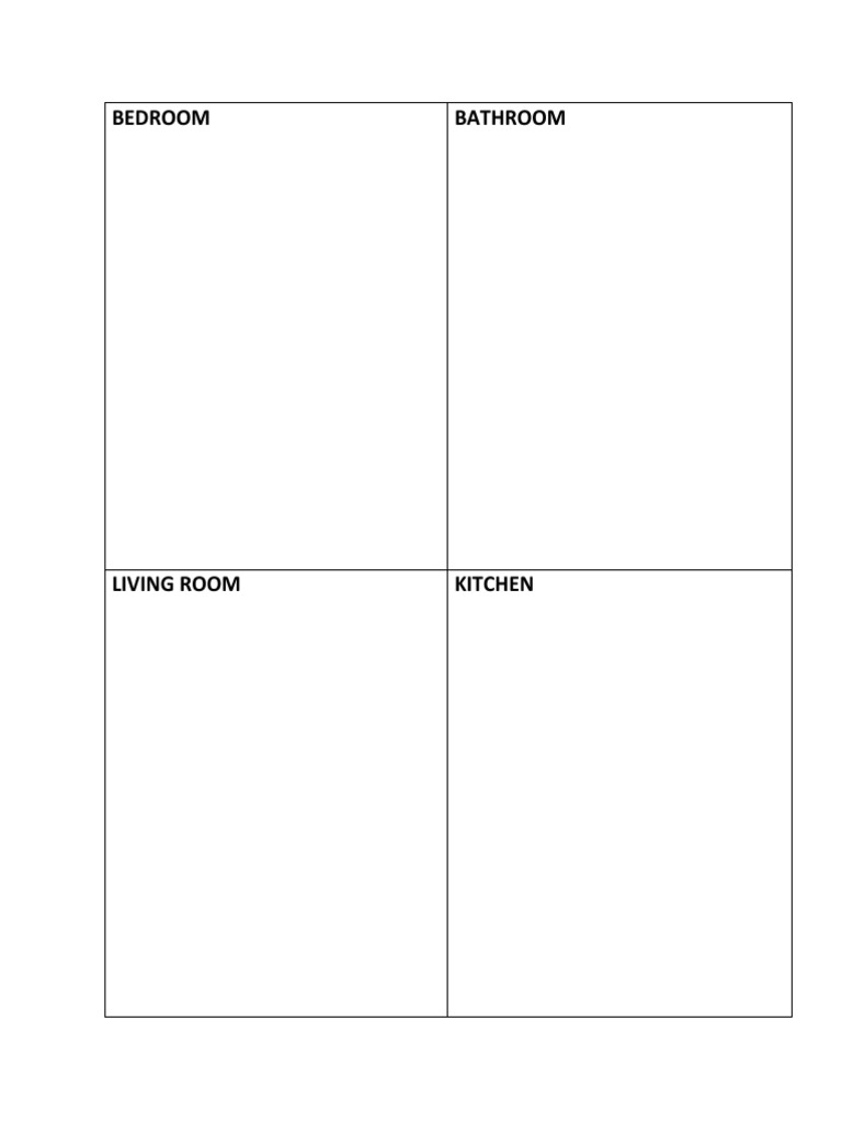 Home Layout: Bedroom, Bathroom, Living Room, Kitchen | PDF