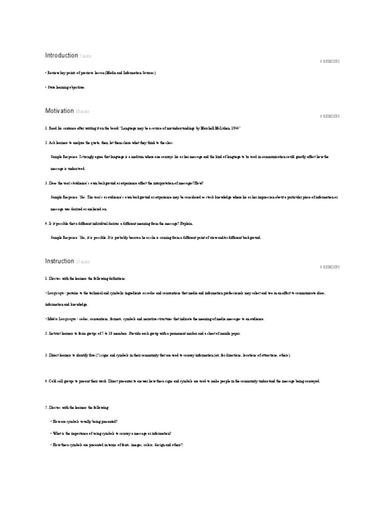 LP-Media Literacy | PDF | Massive Open Online Course | Information
