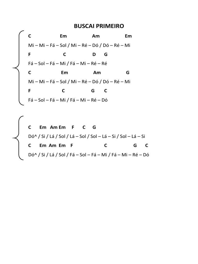 BUSCAI PRIMEIRO Cifra Melódica PDF PDF