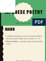 Japanese Poetry: Renga, Tanka, Haiku