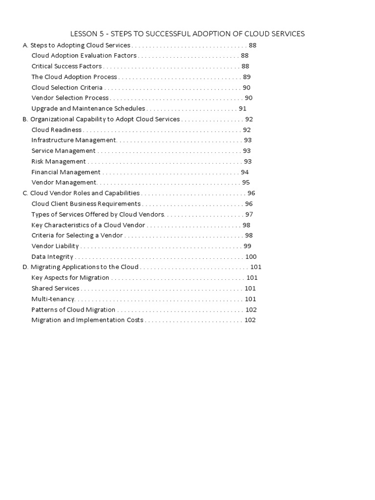 Successful Cloud Adoption Steps | PDF | Cloud Computing | Information ...