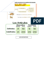 Resumen Ariculo Adjetivo y Sustantivo