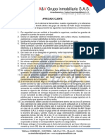 Recomendaciones arrendatario A&V Grupo inmobiliario