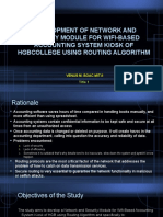 Development of Network and Security Module For Wifi-Based Accounting System Kiosk of Hgbcollege Using Routing Algorithm