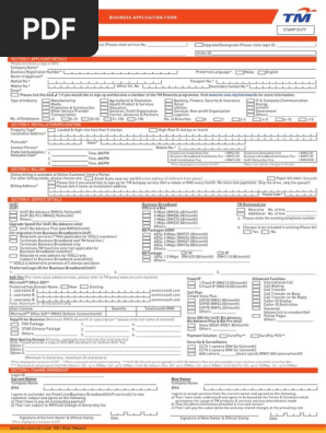 Unifi Biz Form Pdf Subscription Business Model Fee