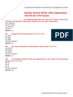 CSS International Relations Solved MCQs With Explanation (Set-II)