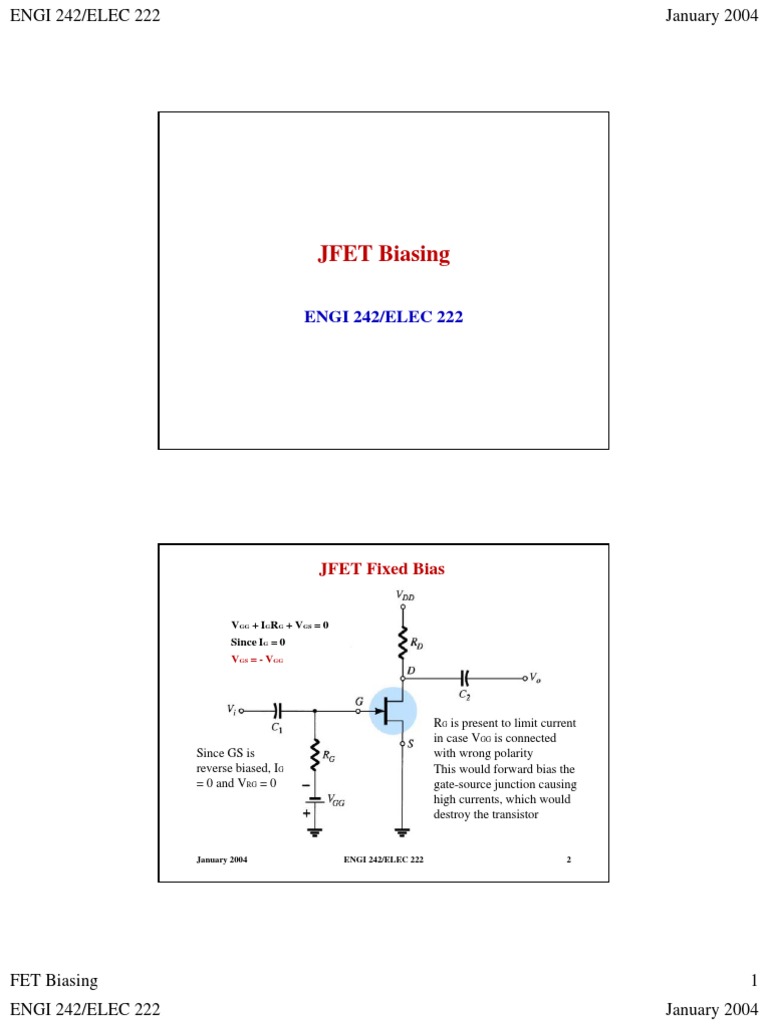 Fet DC Biasing | PDF | Mosfet | Field Effect Transistor