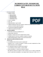Exp. Formativas Formato de Presentación Informe Del Uso de Los Libros Contables de Una Mype Real