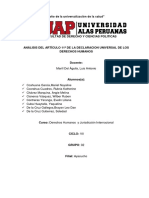 Análisis del artículo 11 de la Declaración Universal de los Derechos Humanos sobre la presunción de inocencia y la irretroactividad de la ley