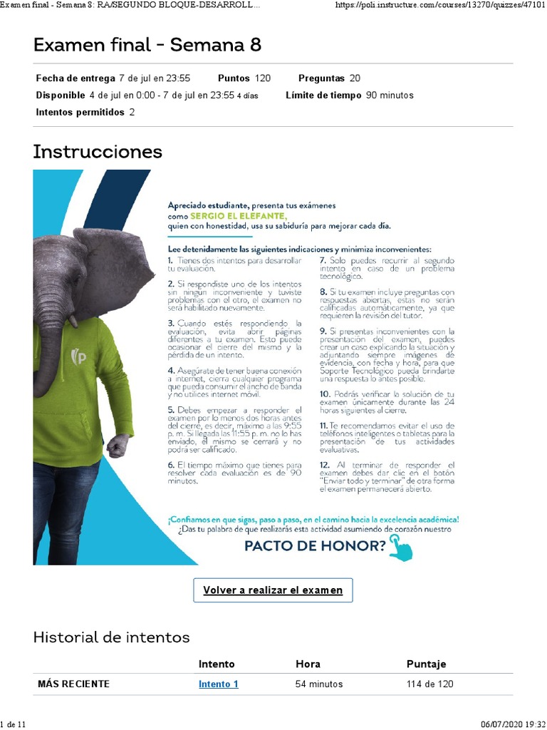 Examen Final: Desarrollo Humano y Motivación | PDF | Prueba (evaluación ...