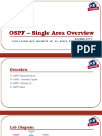 OSPF - Single Area Overview: Khawar Butt Ccie # 12353 (R/S, Security, SP, DC, Voice, Storage & Ccde)