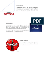 VISIÓN DE TOYOTA, Disney y Coca Cola
