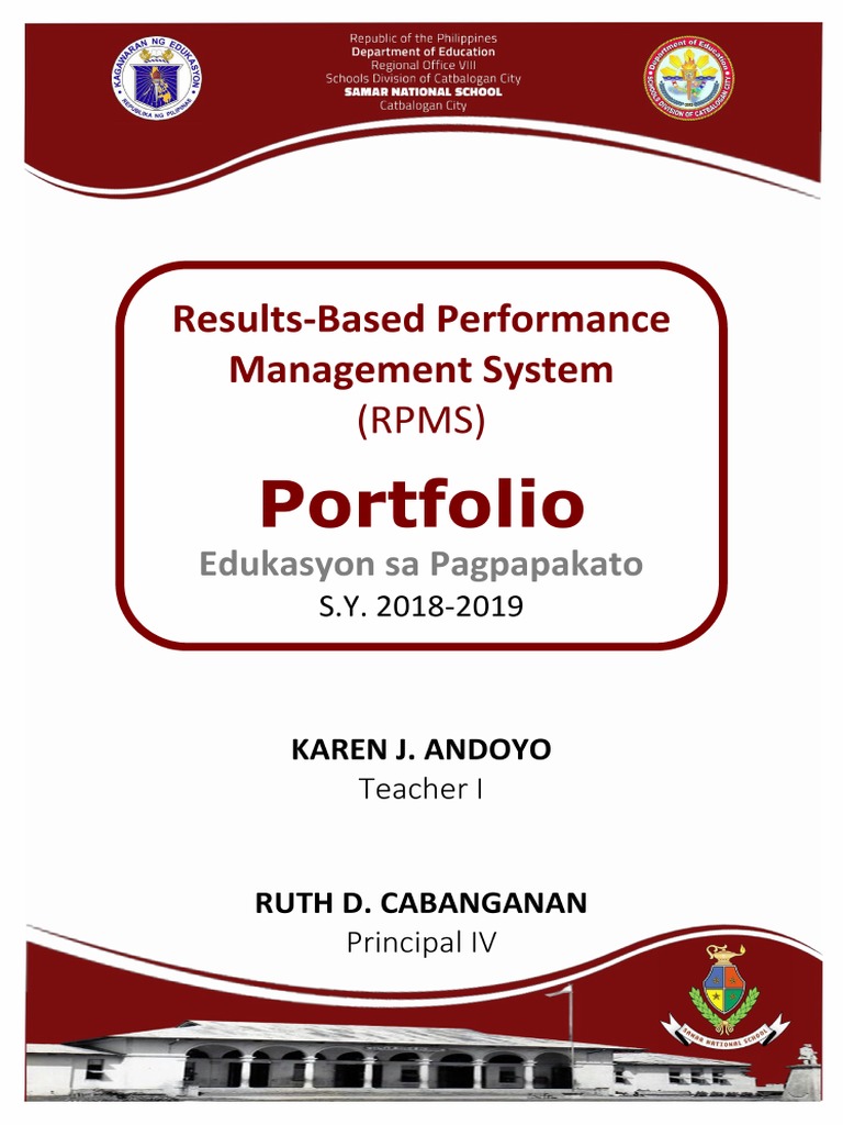 Sample Completed RPMS Portfolio by Teacher Karen J Andoyo PDF | PDF