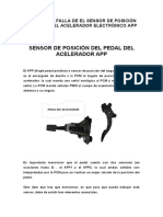 Síntomas de Falla de El Sensor de Posición Del Pedal Del Acelerador Electrónico App