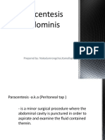 Paracentesis Abdominis: Prepared By: Nakadumrongchai, Kamollaphu