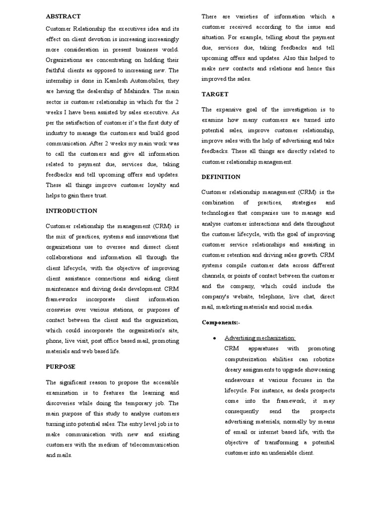 CRM Impact on Customer Loyalty | PDF | Customer Relationship Management ...