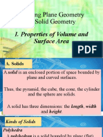 Properties of Volume and Surface Areas