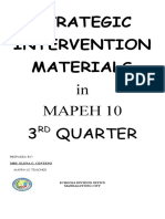 Strategic Intervention Materials in MAPEH 10 3rd Quarter