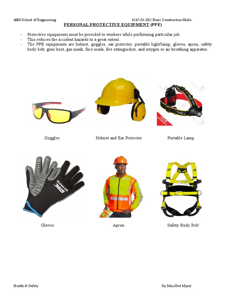 Personal Protective Equipment | PDF