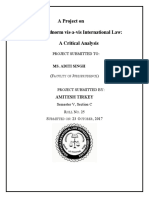 A Project On The Grundnorm Vis-A-Vis International Law: A Critical Analysis