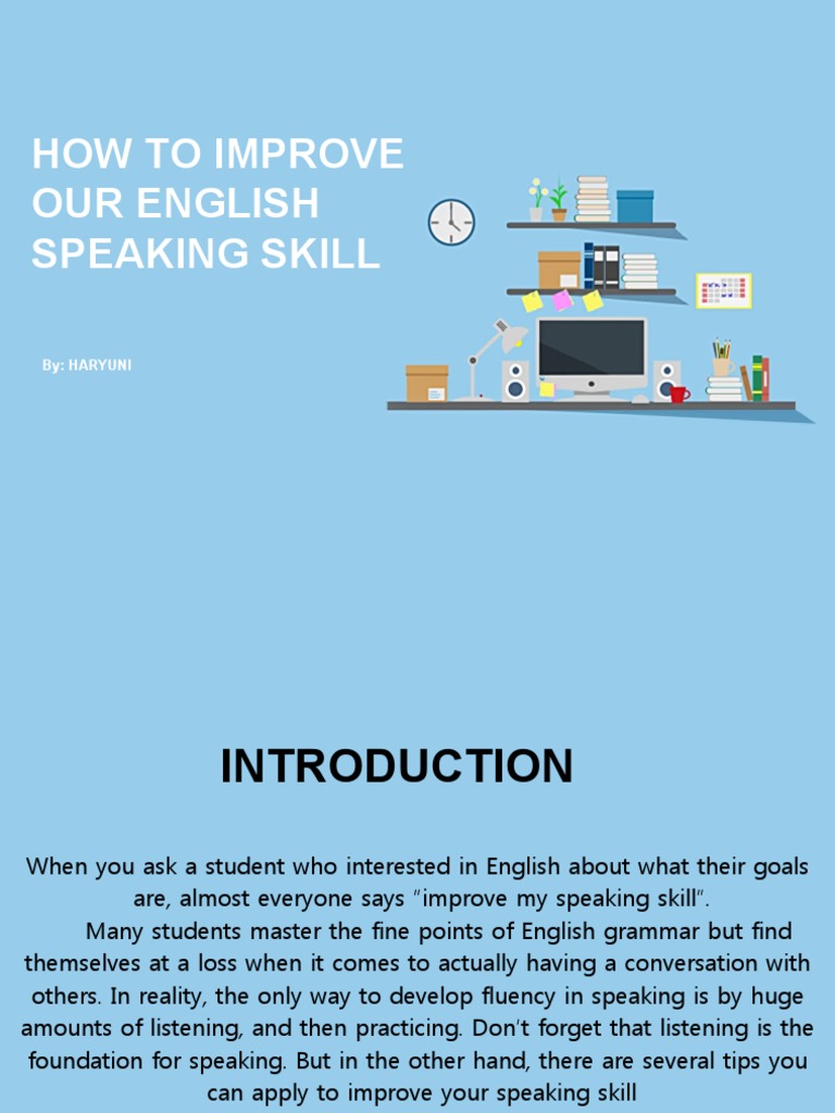 How To Improve English Speaking Skill | PDF | Fluency | English Language