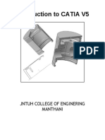 Introduction To CATIA V5: Jntuh College of Enginering Manthani