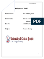 Assignment No.02: Strategic Management
