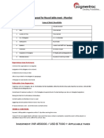 Proposal For Round Table Meet - Mumbai: Investment: INR 450000 / USD $ 7000 + Applicable Taxes