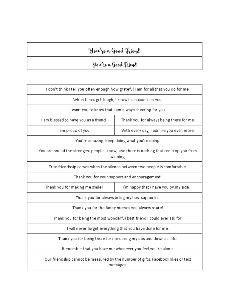 You're A Good Friend | PDF | Love