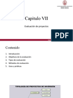 Capitulo VII. Evaluación de Proyectos