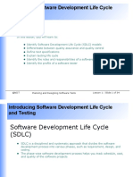 Objectives: Introducing Software Development Life Cycle and Testing