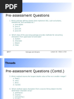 Pre-Assessment Questions: Threads