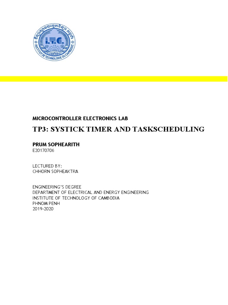 Systick Timer and Task Scheduling Lab | PDF | Timer | Electronics