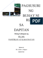 Buhay Ni Rizal Sa Dapitan-Pagsusuri