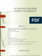 Hedging and Related Risk Management Techniques