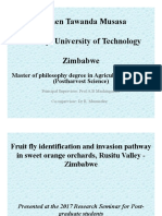 Fruit Fly Identification and Invasion Pathway in Sweet Orange Orchards, Rusitu Valley - Zimbabwe