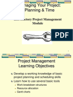 Managing Your Project: Planning & Time