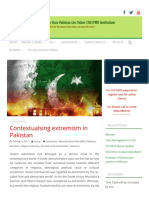 Contextualsing Extremism in Pakistan - CSS Online Academy