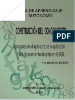 Guía de Aprendizaje Autónomo Construcción Del Conocimiento: Aproximación Diagnóstica de La Aplicación Del Planeamiento Docente en La EGB